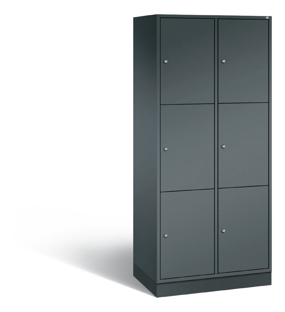 C+P XL Schließfachschrank Intro 6 Fächer 1950 x 820 x 490 mm in anthrazit Produktbild C+P XL Schließfachschrank Intro 6 Fächer 1950 x 820 x 490 mm in anthrazit