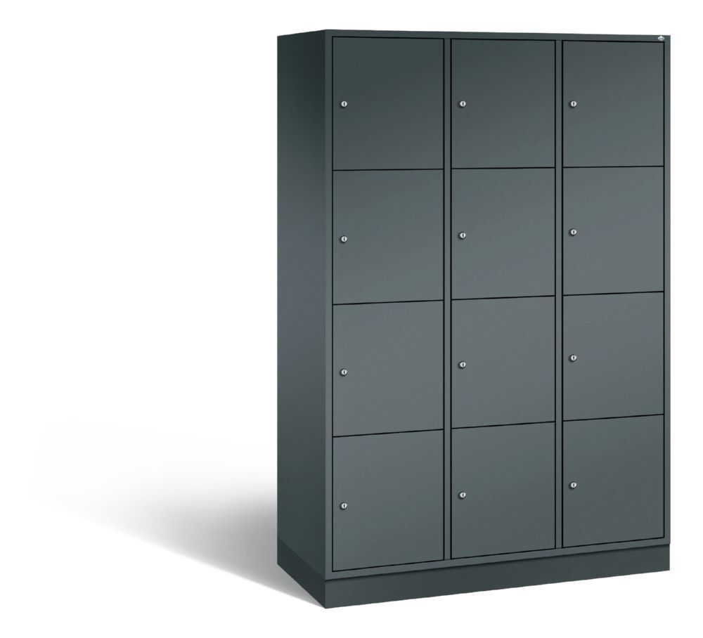 C+P XL Schließfachschrank Intro 12 Fächer 1950 x 1220 x 490 mm in anthrazit Produktbild C+P XL Schließfachschrank Intro 12 Fächer 1950 x 1220 x 490 mm in anthrazit