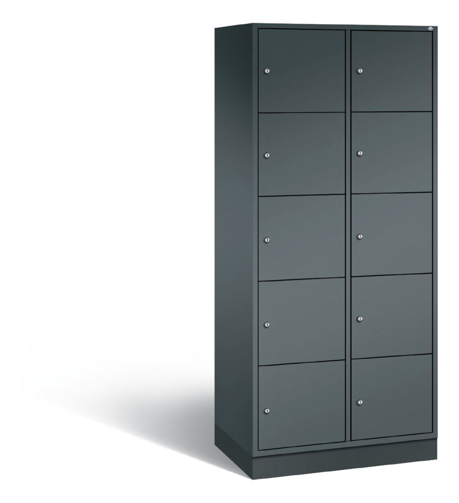 C+P XL Schließfachschrank Intro 10 Fächer 1950 x 820 x 490 mm in anthrazit Produktbild C+P XL Schließfachschrank Intro 10 Fächer 1950 x 820 x 490 mm in anthrazit