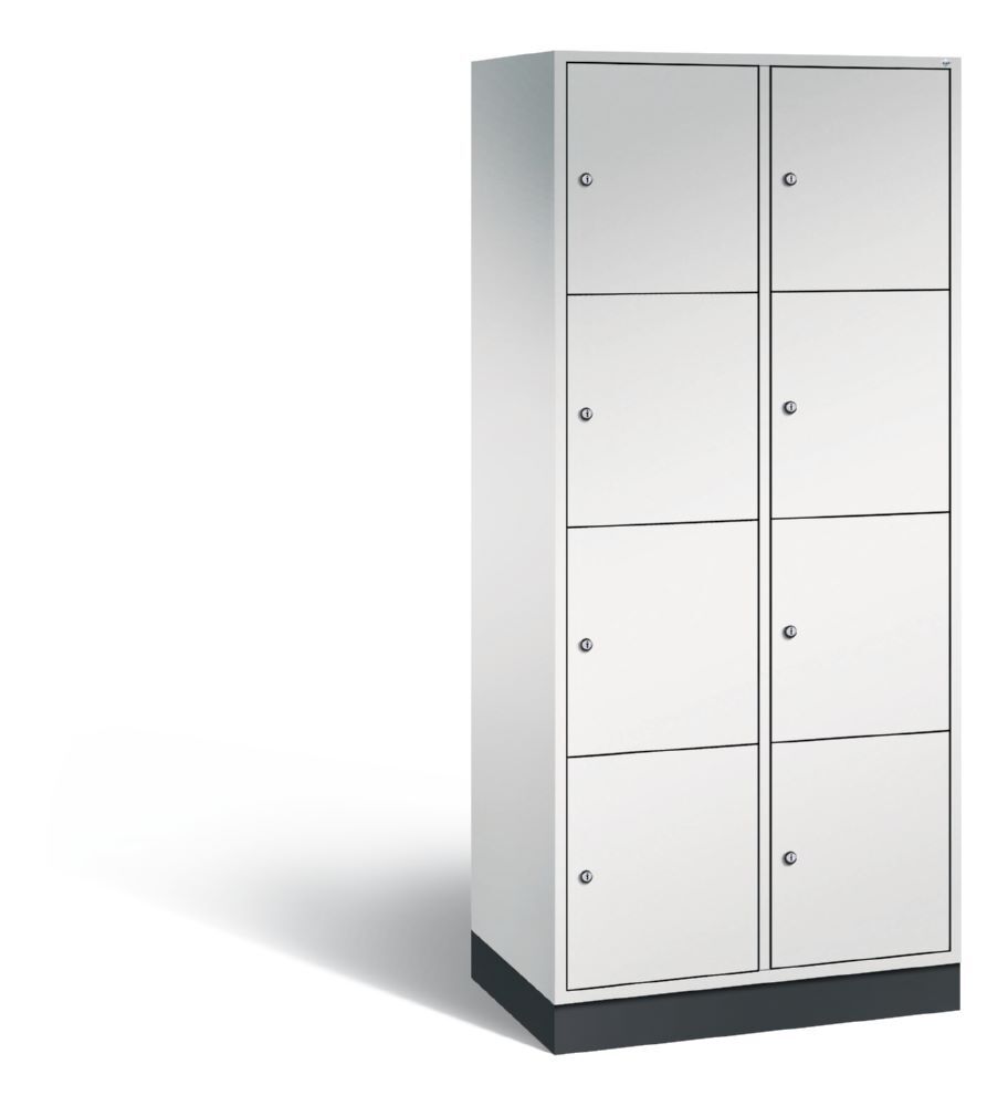 C+P XL Schließfachschrank Intro 8 Fächer 1950 x 820 x 490 mm in lichtgrau Produktbild C+P XL Schließfachschrank Intro 8 Fächer 1950 x 820 x 490 mm in lichtgrau