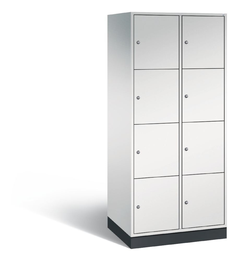 C+P XL Schließfachschrank Intro 8 Fächer 1950 x 820 x 590 mm in lichtgrau Produktbild C+P XL Schließfachschrank Intro 8 Fächer 1950 x 820 x 590 mm in lichtgrau