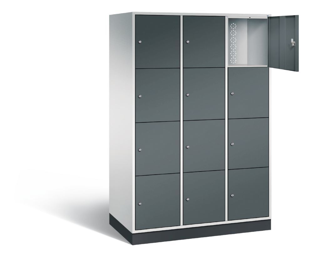 C+P XL Schließfachschrank Intro 1950 x 1220 x 590 mm lichtgrau anthrazitgrau Produktbild C+P XL Schließfachschrank Intro 1950 x 1220 x 590 mm lichtgrau anthrazitgrau bild 2