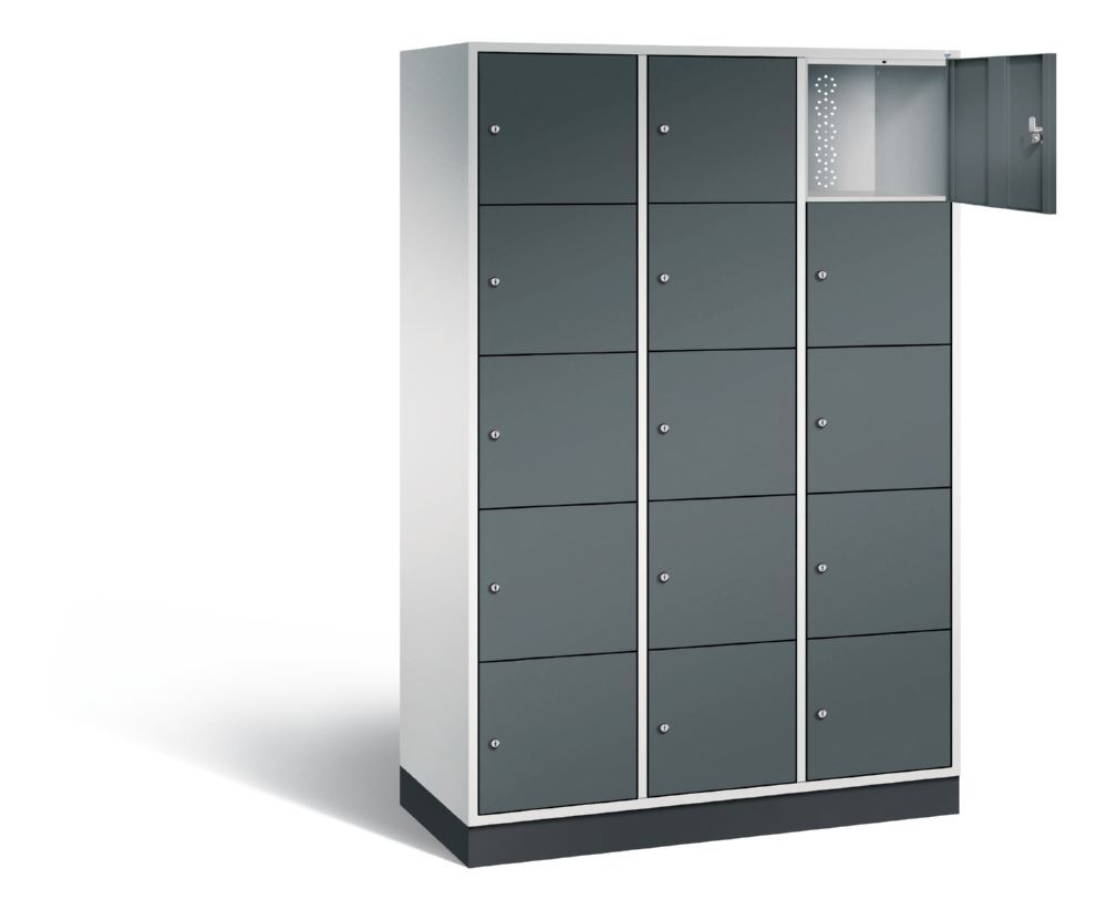 C+P XL Schließfachschrank Intro 1950 x 1220 x 490 mm lichtgrau anthrazitgrau Produktbild C+P XL Schließfachschrank Intro 1950 x 1220 x 490 mm lichtgrau anthrazitgrau bild 2