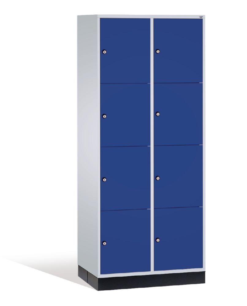 C+P XL Schließfachschrank Intro 8 Fächer 1950 x 820 x 590 mm lichtgrau enzianblau Produktbild C+P XL Schließfachschrank Intro 8 Fächer 1950 x 820 x 590 mm lichtgrau enzianblau
