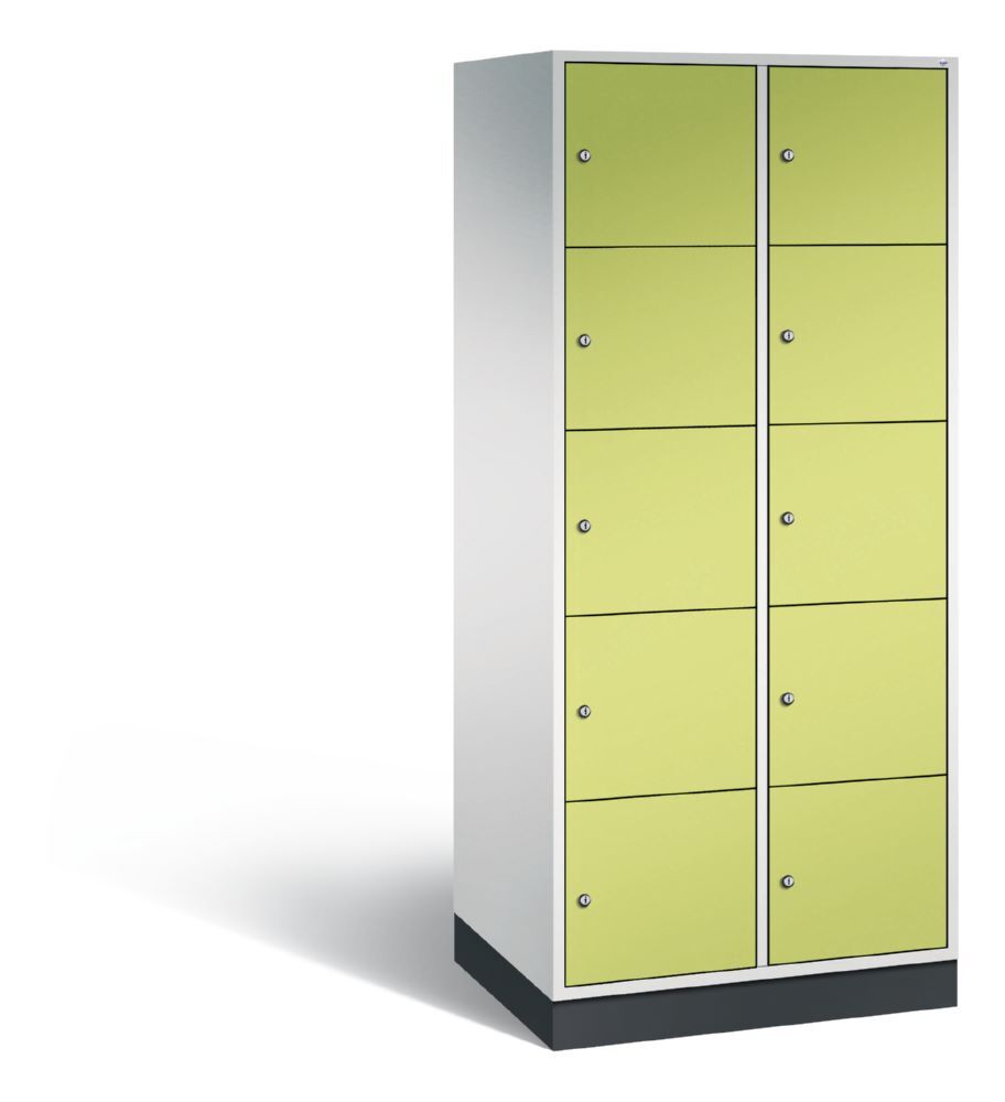 C+P XL Schließfachschrank Intro 10 Fächer 1950 x 820 x 590 mm lichtgrau viriding Produktbild C+P XL Schließfachschrank Intro 10 Fächer 1950 x 820 x 590 mm lichtgrau viriding