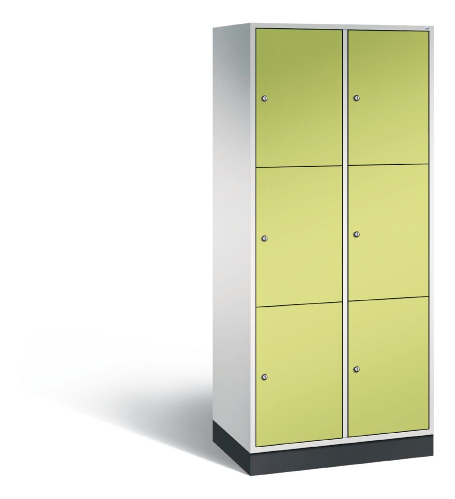 C+P XL-Schließfachschrank Intro, 6 Fächer, H1950B820T490 mm, Lichtgrau/Viridingr Produktbild C+P XL-Schließfachschrank Intro, 6 Fächer, H1950B820T490 mm, Lichtgrau/Viridingr