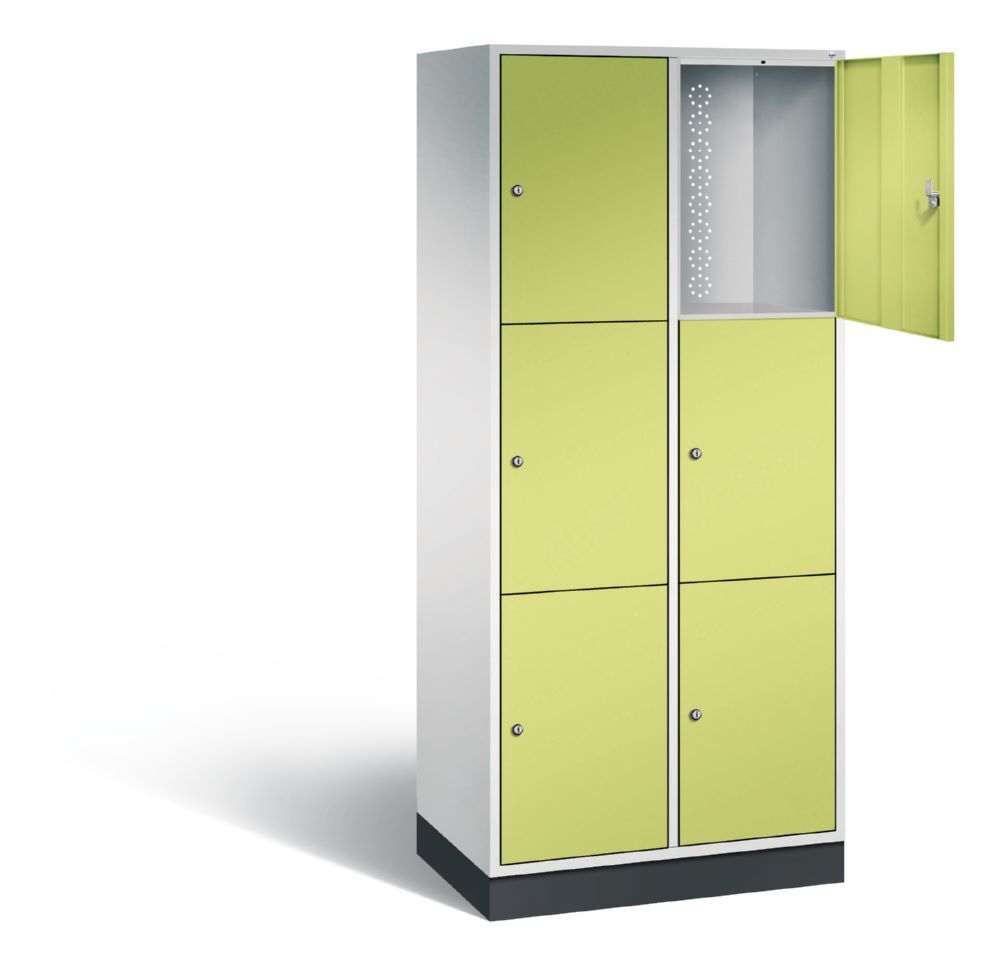 C+P XL-Schließfachschrank Intro, 6 Fächer, H1950B820T490 mm, Lichtgrau/Viridingr Produktbild C+P XL-Schließfachschrank Intro, 6 Fächer, H1950B820T490 mm, Lichtgrau/Viridingr bild 2