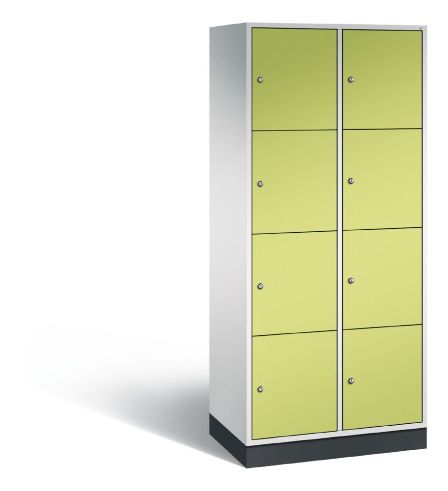 C+P XL Schließfachschrank Intro 8 Fächer 1950 x 820 x 490 mm lichtgrau viridingrün Produktbild C+P XL Schließfachschrank Intro 8 Fächer 1950 x 820 x 490 mm lichtgrau viridingrün