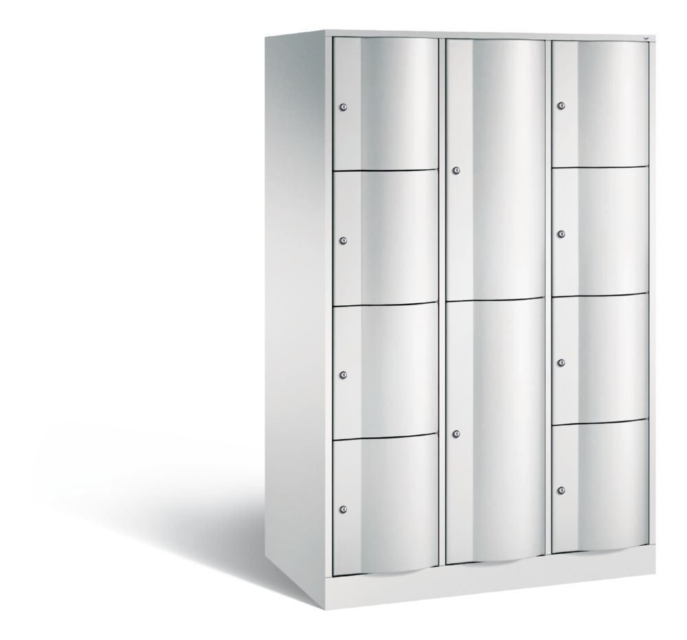 C+P XL Schließfachschrank Resisto 3 Abteile 1950 x 1148 x 640 mm lichtgrau Produktbild C+P XL Schließfachschrank Resisto 3 Abteile 1950 x 1148 x 640 mm lichtgrau