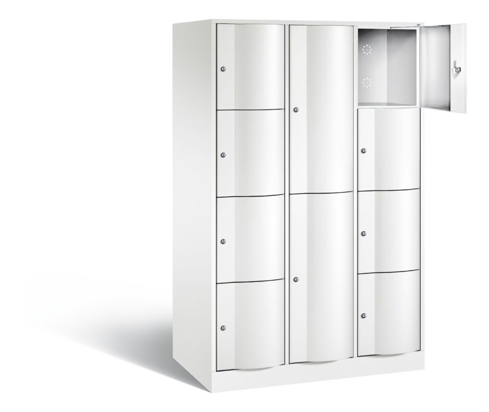 C+P XL Schließfachschrank Resisto 3 Abteile 1950 x 1148 x 640 mm in weiß Produktbild C+P XL Schließfachschrank Resisto 3 Abteile 1950 x 1148 x 640 mm in weiß bild 2