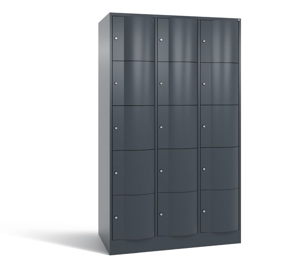 C+P XL Schließfachschrank Resisto 15 Fächer 1950 x 1148 x 640 mm in anthrazit Produktbild C+P XL Schließfachschrank Resisto 15 Fächer 1950 x 1148 x 640 mm in anthrazit