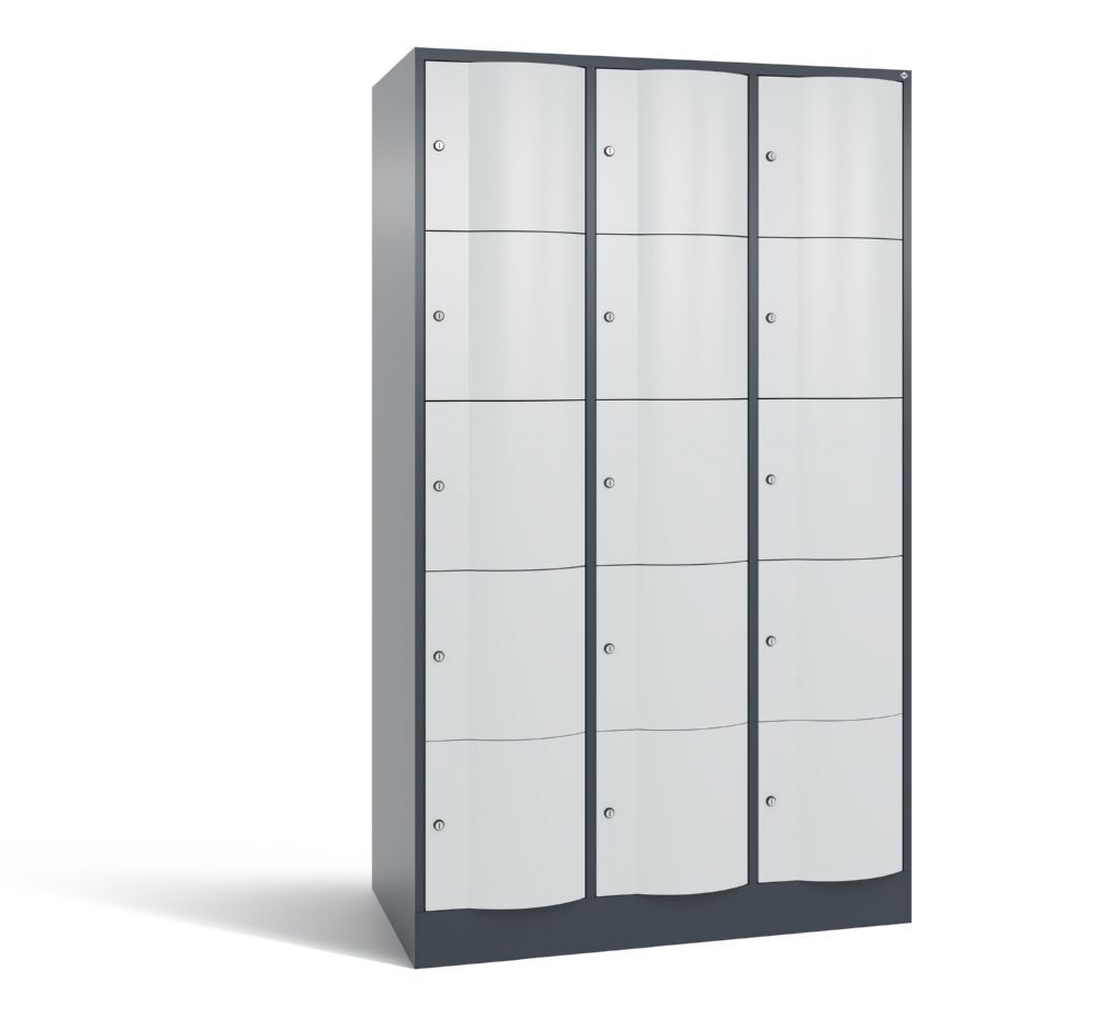 C+P XL Schließfachschrank Resisto 15 Fächer 1950 x 1148 x 640 mm anthrazit anthrazit Produktbild C+P XL Schließfachschrank Resisto 15 Fächer 1950 x 1148 x 640 mm anthrazit anthrazit