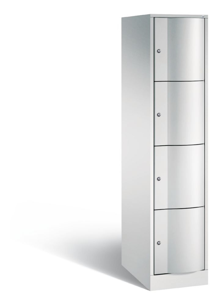 C+P Schließfachschrank XL Resisto 4 Fächer lichtgrau 396 x 640 x 1950 mm Produktbild C+P Schließfachschrank XL Resisto 4 Fächer lichtgrau 396 x 640 x 1950 mm