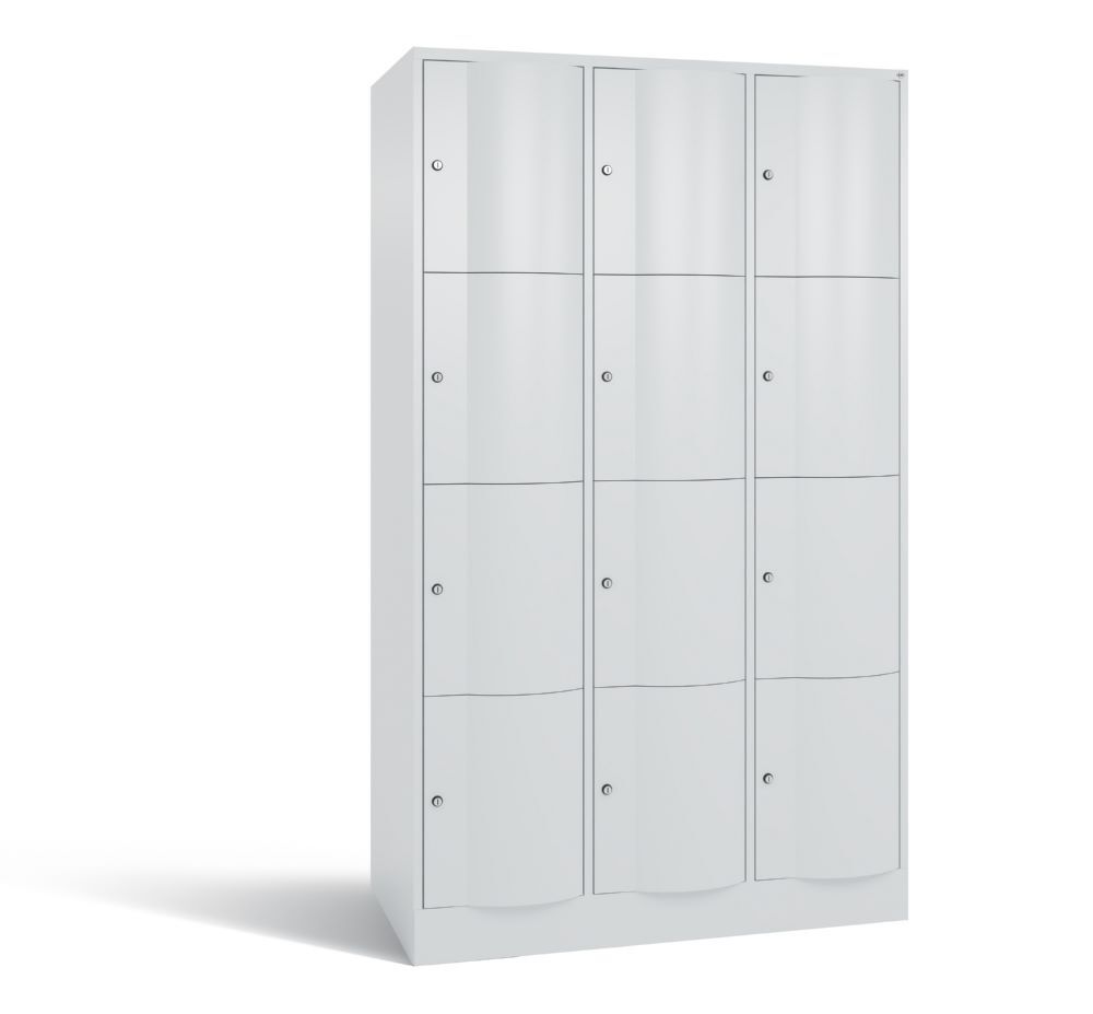 C+P XL Schließfachschrank Resisto 12 Fächer H 1950 x B 1148 x T 640 mm lichtgrau Produktbild C+P XL Schließfachschrank Resisto 12 Fächer H 1950 x B 1148 x T 640 mm lichtgrau