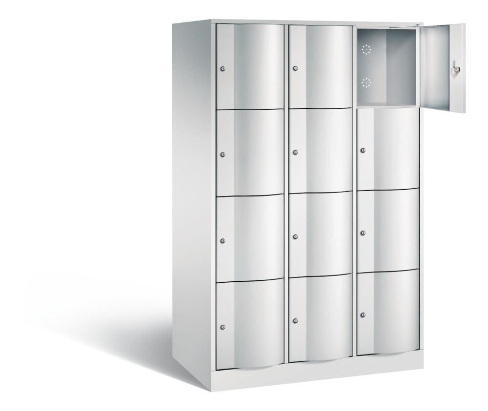 C+P XL Schließfachschrank Resisto 12 Fächer H 1950 x B 1148 x T 640 mm lichtgrau Produktbild C+P XL Schließfachschrank Resisto 12 Fächer H 1950 x B 1148 x T 640 mm lichtgrau bild 2