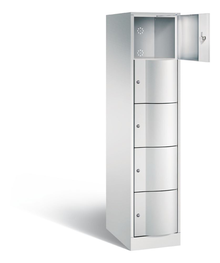 C+P XL Schließfachschrank Resisto 5 Fächer lichtgrau 396 x 640 x 190 mm Produktbild C+P XL Schließfachschrank Resisto 5 Fächer lichtgrau 396 x 640 x 190 mm bild 2