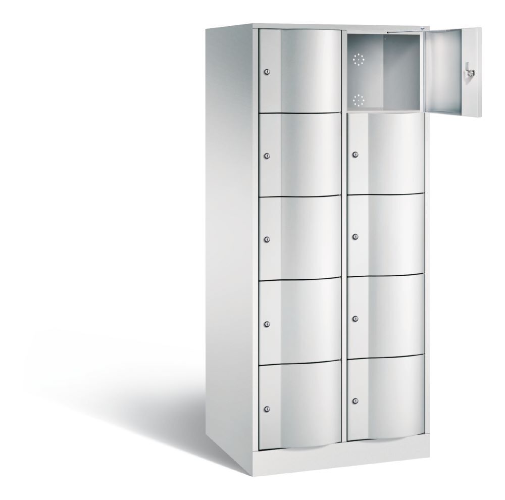 C+P XL Schließfachschrank Resisto 10 Fächer 1950 x 772 x 640 mm in lichtgrau Produktbild C+P XL Schließfachschrank Resisto 10 Fächer 1950 x 772 x 640 mm in lichtgrau bild 2