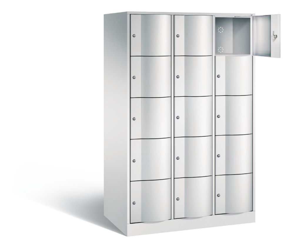 C+P XL Schließfachschrank Resisto 15 Fächer 1950 x 1148 x 640 mm lichtgrau Produktbild C+P XL Schließfachschrank Resisto 15 Fächer 1950 x 1148 x 640 mm lichtgrau bild 2
