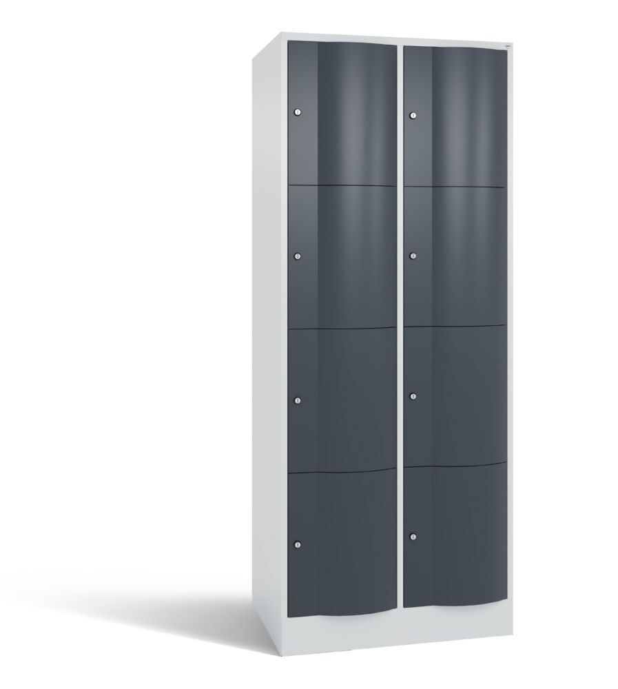 C+P XL Schließfachschrank Resisto 8 Fächer 1950 x 772 x 640 mm in grau Produktbild C+P XL Schließfachschrank Resisto 8 Fächer 1950 x 772 x 640 mm in grau