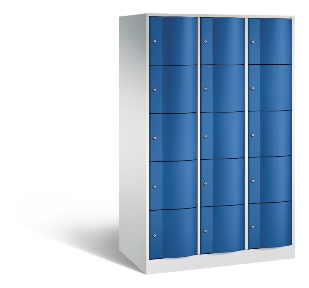 C+P XL Schließfachschrank Resisto H 1950 x B 1148 x T 640 mm 3 Abteile je 5 Fächern Produktbild C+P XL Schließfachschrank Resisto H 1950 x B 1148 x T 640 mm 3 Abteile je 5 Fächern