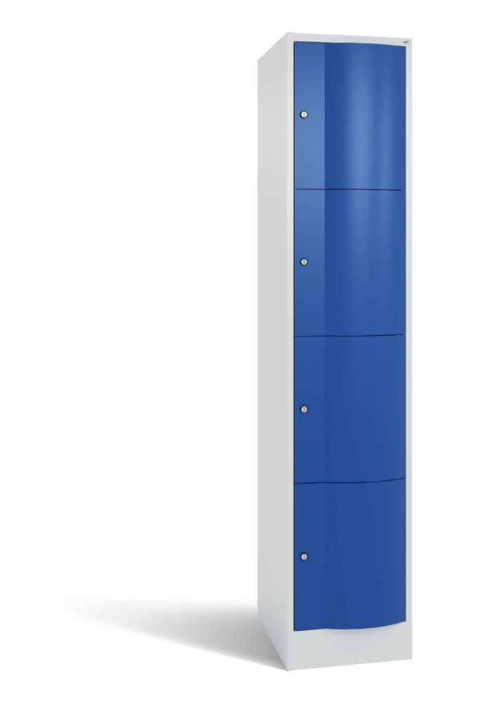 C+P Schließfachschrank XL Resisto 4 Fächer enzianblau 396 x 640 x 1950 mm Produktbild C+P Schließfachschrank XL Resisto 4 Fächer enzianblau 396 x 640 x 1950 mm