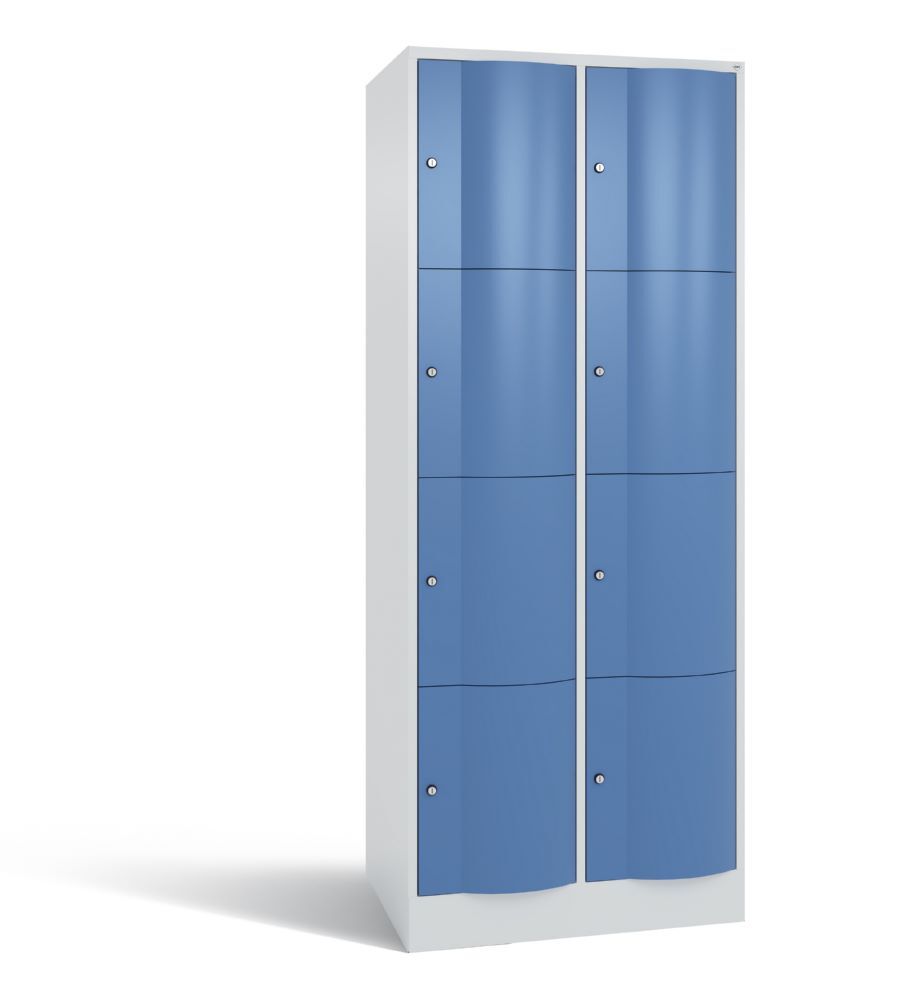 C+P XL Schließfachschrank Resisto 8 Fächer 1950 x 772 x 640 mm lichtgrau fernblau Produktbild C+P XL Schließfachschrank Resisto 8 Fächer 1950 x 772 x 640 mm lichtgrau fernblau