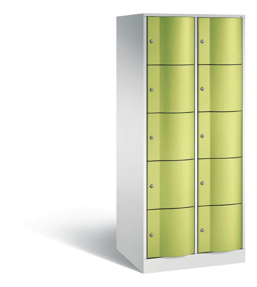 C+P XL Schließfachschrank Resisto 10 Fächer H 1950 x B 772 mm lichtgrau viridingrün Produktbild C+P XL Schließfachschrank Resisto 10 Fächer H 1950 x B 772 mm lichtgrau viridingrün
