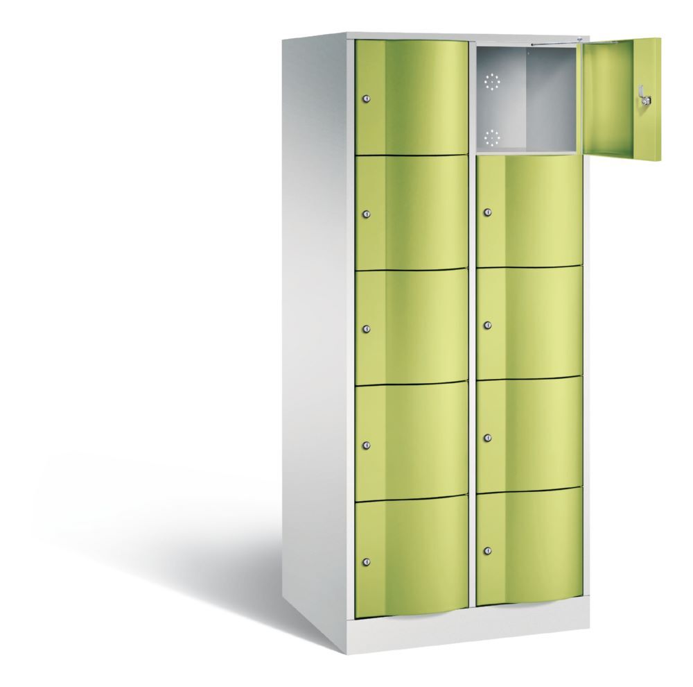 C+P XL Schließfachschrank Resisto 10 Fächer H 1950 x B 772 mm lichtgrau viridingrün Produktbild C+P XL Schließfachschrank Resisto 10 Fächer H 1950 x B 772 mm lichtgrau viridingrün bild 2
