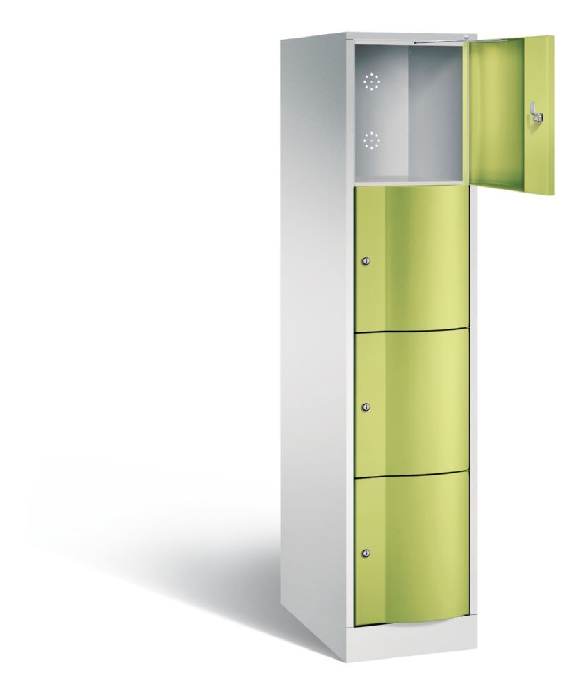 C+P Schließfachschrank XL Resisto 4 Fächer viridingrün 396 x 640 x 1950 mm Produktbild C+P Schließfachschrank XL Resisto 4 Fächer viridingrün 396 x 640 x 1950 mm bild 2