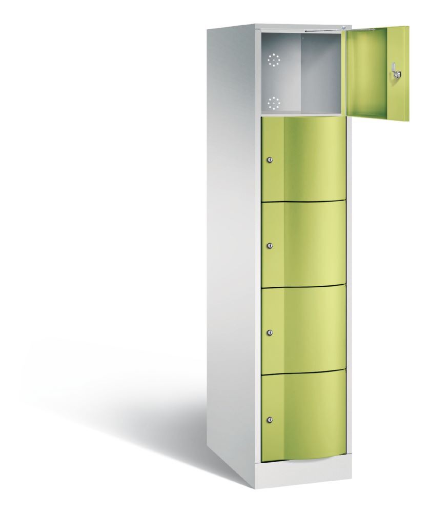C+P Schließfachschrank Resisto 5 gleichgroße Fächer viridingrün 396 x 640 x 1950 mm Produktbild C+P Schließfachschrank Resisto 5 gleichgroße Fächer viridingrün 396 x 640 x 1950 mm bild 2
