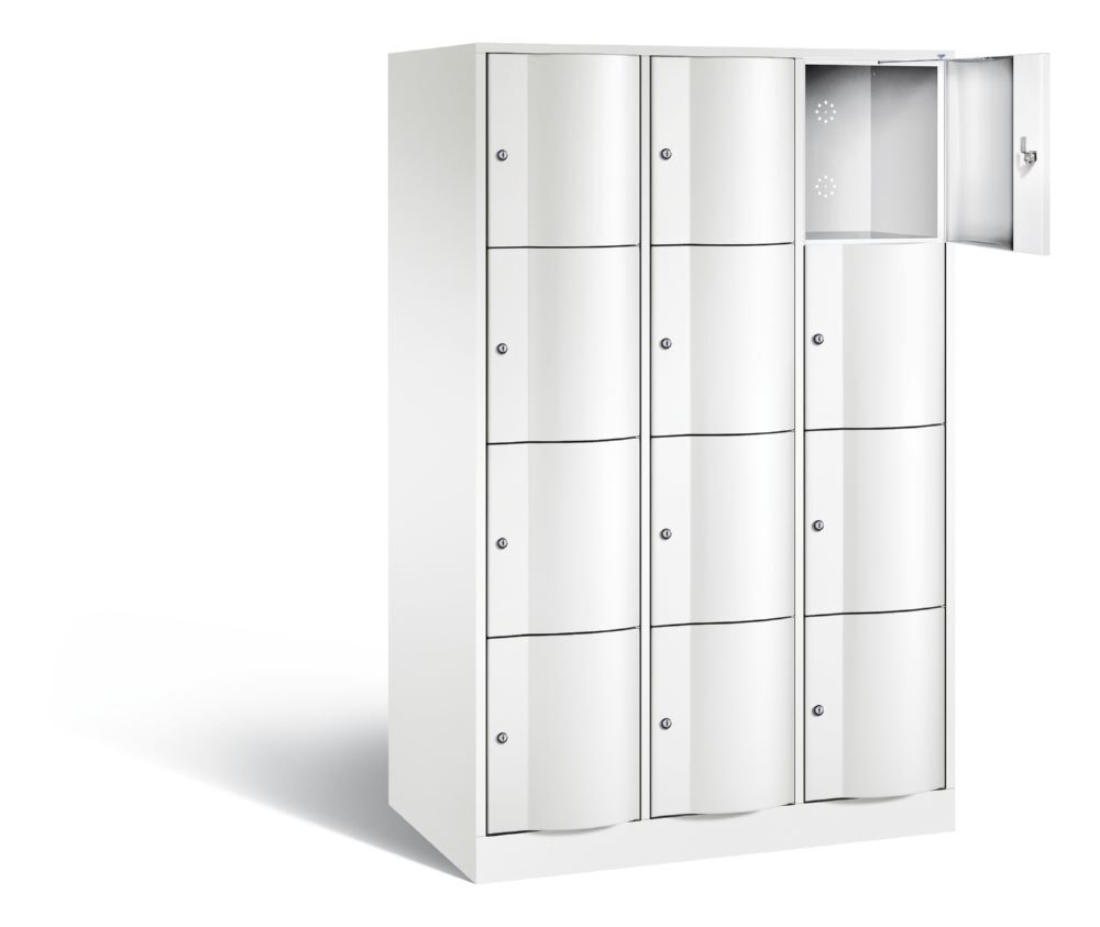 C+P XL Schließfachschrank Resisto 12 Fächer H 1950 x B 1148 x T 640 mm in weiß Produktbild C+P XL Schließfachschrank Resisto 12 Fächer H 1950 x B 1148 x T 640 mm in weiß bild 2