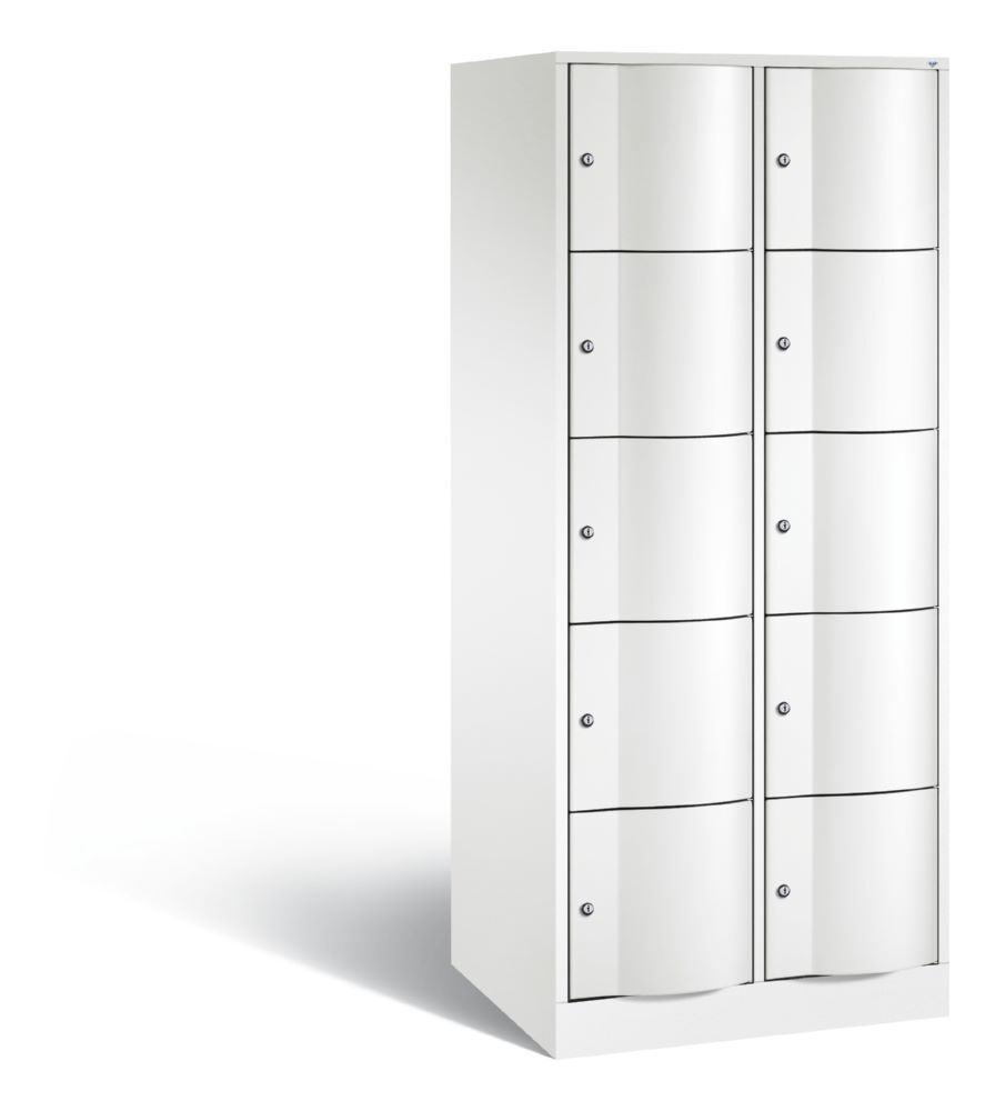 C+P XL Schließfachschrank Resisto 10 Fächer 1950 x 772 x 640 mm in weiß Produktbild C+P XL Schließfachschrank Resisto 10 Fächer 1950 x 772 x 640 mm in weiß