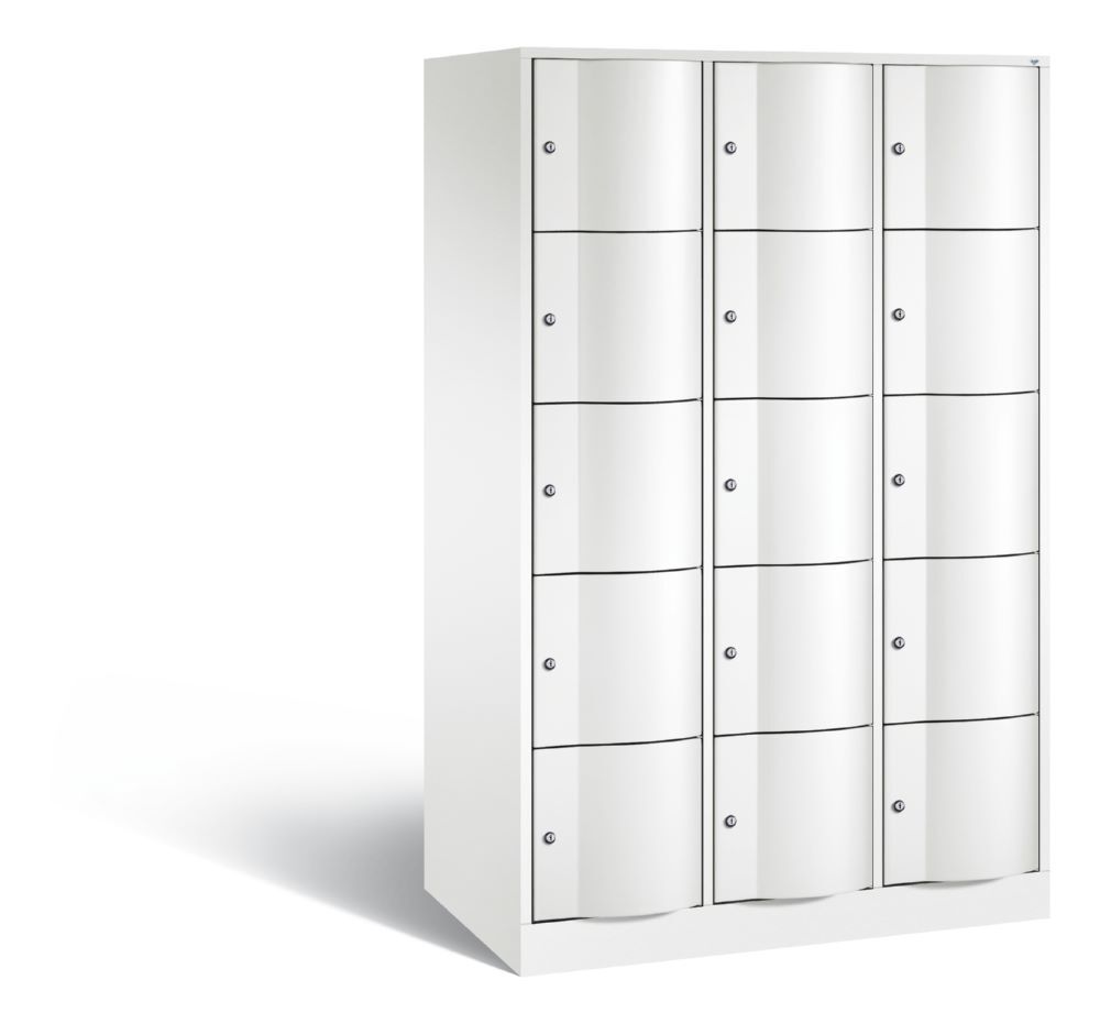 C+P XL Schließfachschrank Resisto 15 Fächer 1950 x 1148 x 640 mm weiß Produktbild C+P XL Schließfachschrank Resisto 15 Fächer 1950 x 1148 x 640 mm weiß