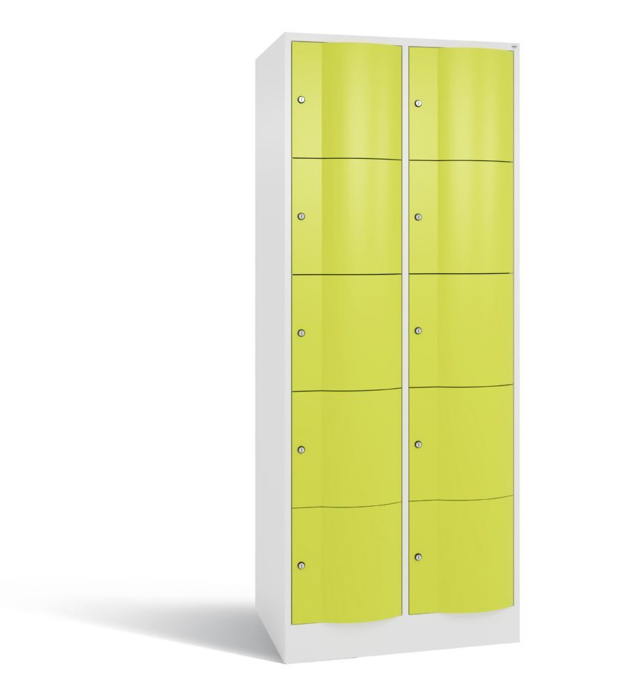 C+P XL Schließfachschrank Resisto 10 Fächer 1950 x 772 x 640 mm weiß viridingrün Produktbild C+P XL Schließfachschrank Resisto 10 Fächer 1950 x 772 x 640 mm weiß viridingrün