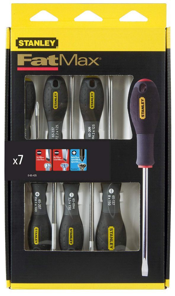 Stanley FATMAX Schraubendreher Set FatMax 7-tlg, Schl./PZ Produktbild Stanley FATMAX Schraubendreher Set FatMax 7-tlg, Schl./PZ