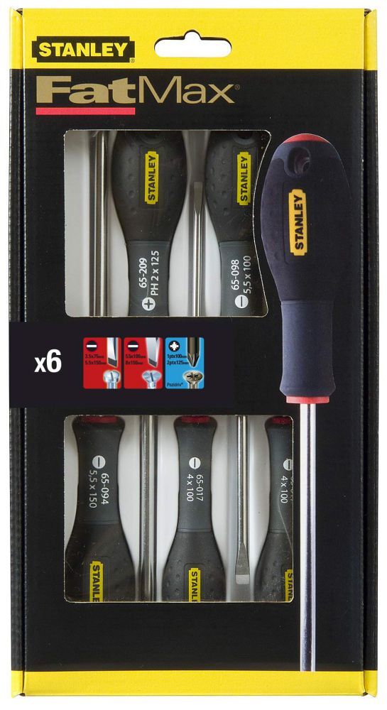 Stanley FATMAX Schraubendreher-Set FatMax 5-tlg Schl./Par./PZ Produktbild Stanley FATMAX Schraubendreher-Set FatMax 5-tlg Schl./Par./PZ