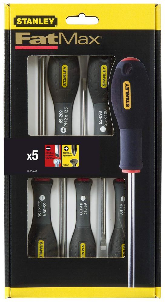 Stanley FATMAX Schraubendreher-Set FatMax 5-tlg, Schl./PZ/PH Produktbild Stanley FATMAX Schraubendreher-Set FatMax 5-tlg, Schl./PZ/PH