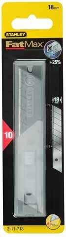 Stanley FATMAX Abbrechklinge FatMax 18mm 10 St. Produktbild Stanley FATMAX Abbrechklinge FatMax 18mm 10 St.