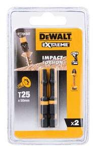 DeWALT Torsion Bit schlagf. T25 50mm 2Stk Produktbild DeWALT Torsion Bit schlagf. T25 50mm 2Stk