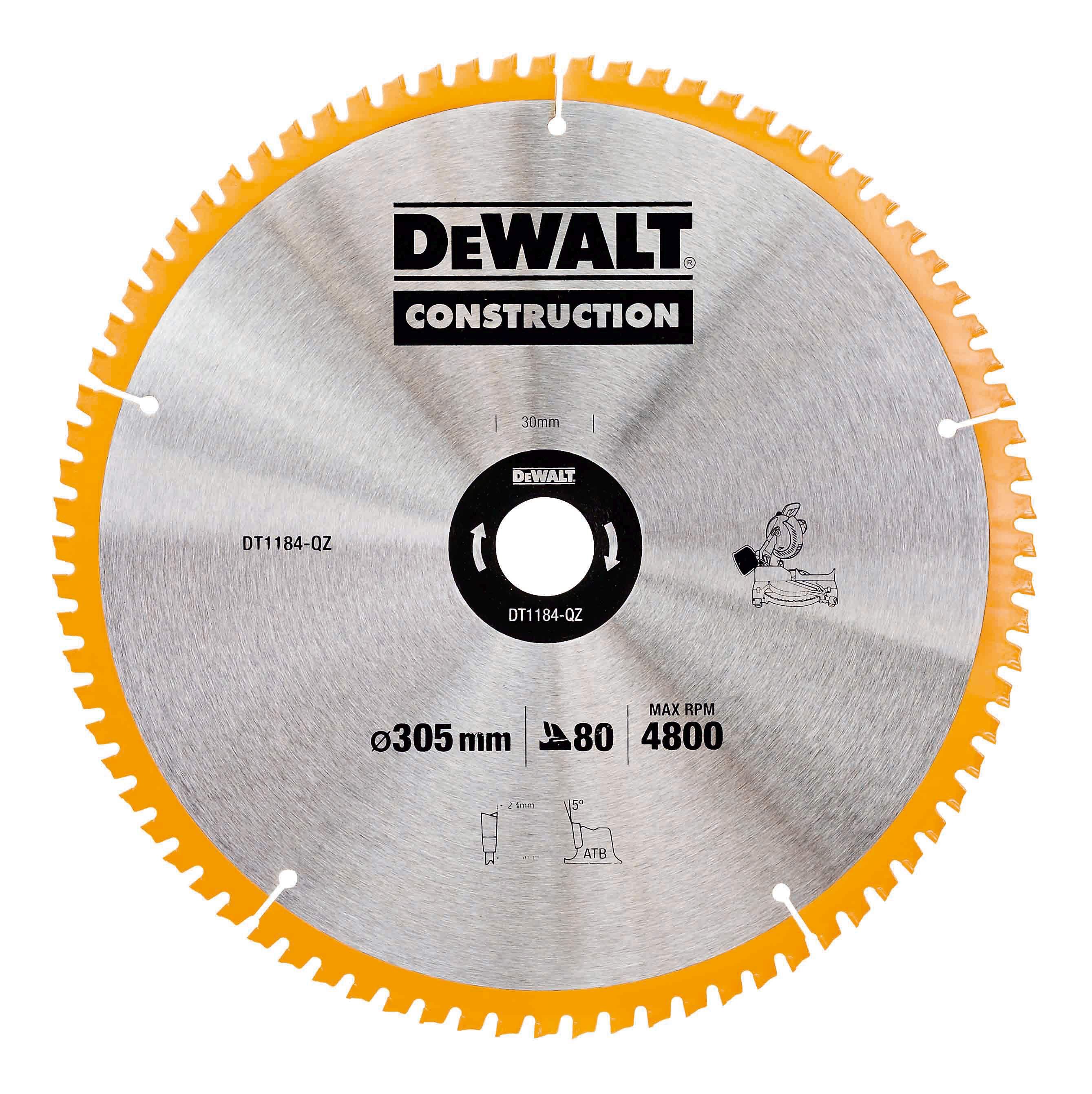 DeWALT Kreissägeblatt für Stationärsägen 305/30mm 80WZ Produktbild DeWALT Kreissägeblatt für Stationärsägen 305/30mm 80WZ