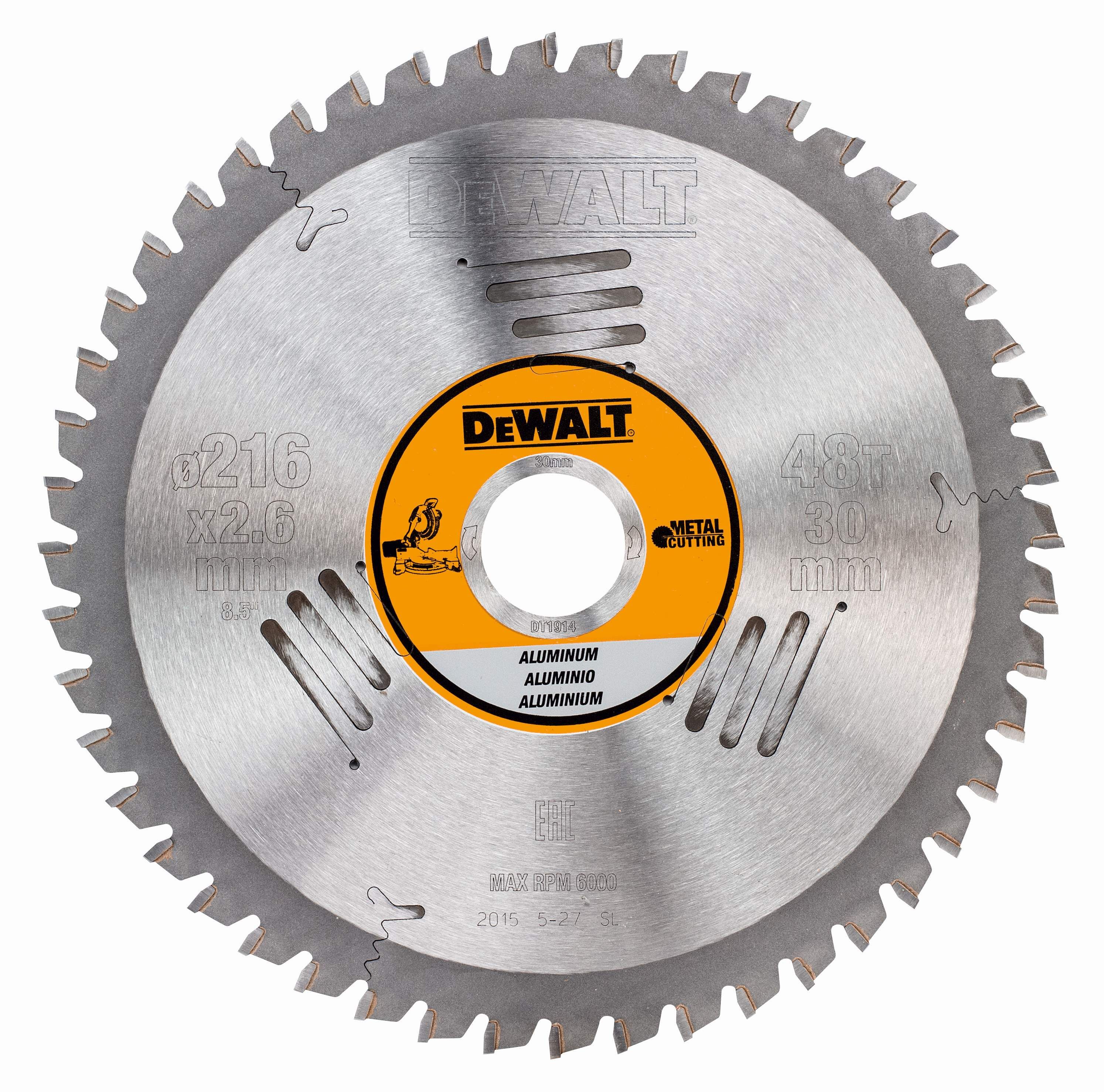 DeWALT Kreissägeblatt für stationäre Maschinen 216/30mm 48TFZ Produktbild DeWALT Kreissägeblatt für stationäre Maschinen 216/30mm 48TFZ