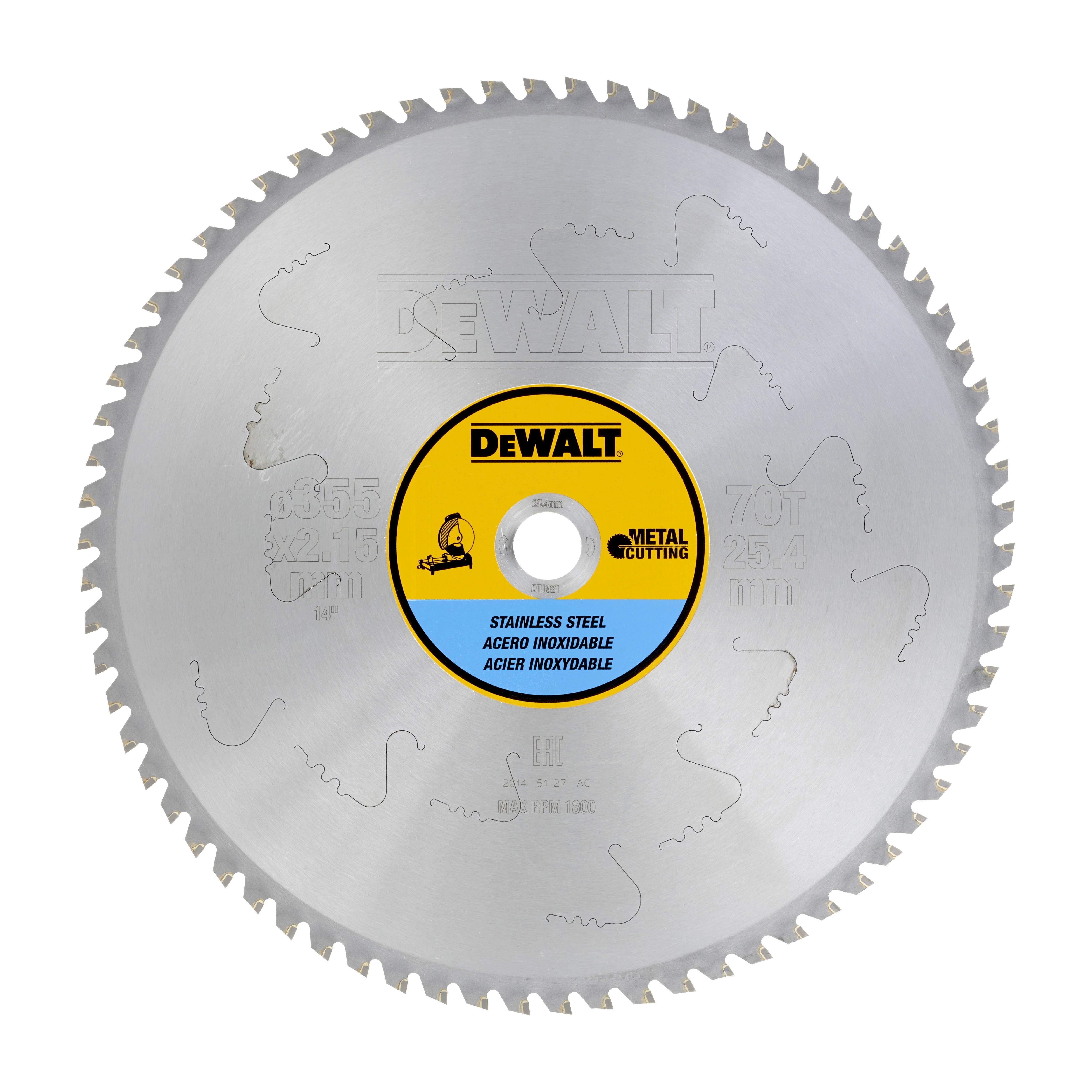 DeWALT Kreissägeblatt für stat. Sägen 355/25,4mm 70TFZ Produktbild DeWALT Kreissägeblatt für stat. Sägen 355/25,4mm 70TFZ