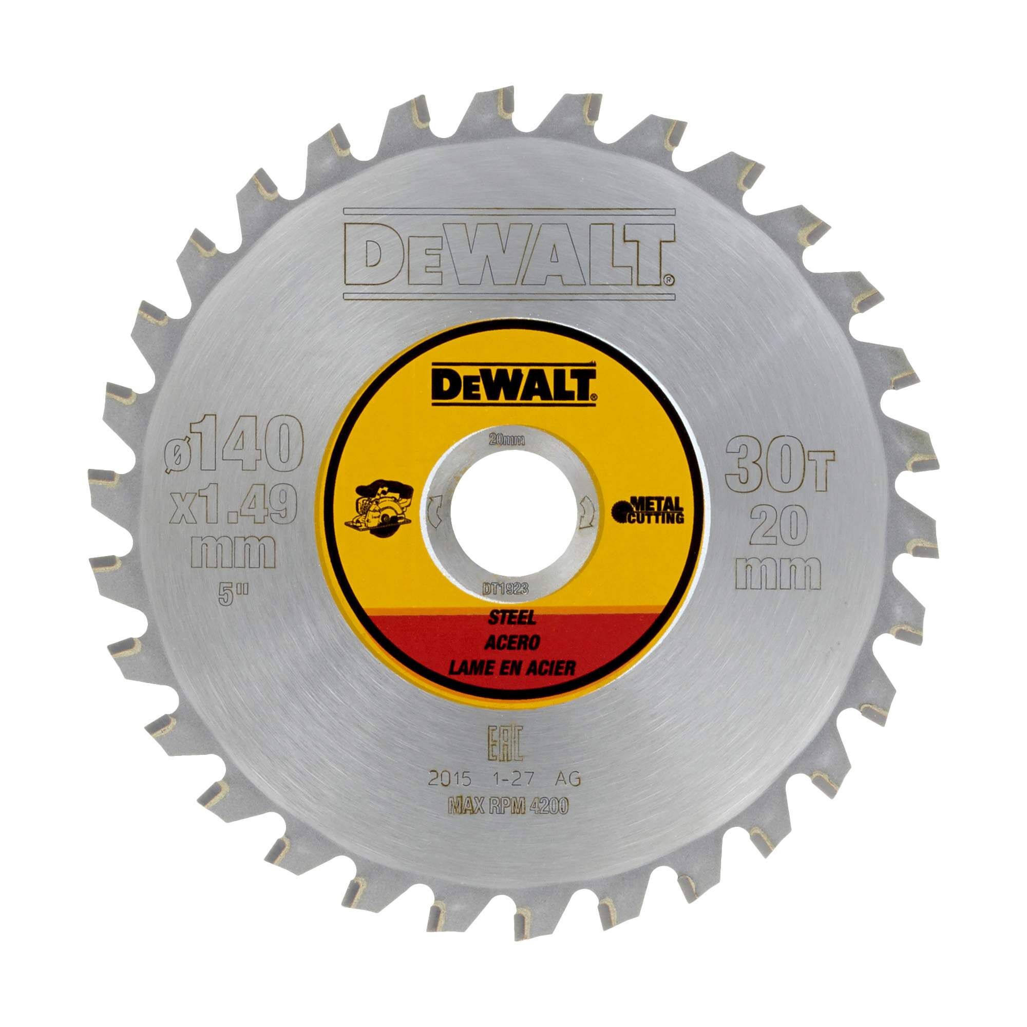 DeWALT Kreissägeblatt für Akku Handkreissägen 140/20mm 30TFZ Produktbild DeWALT Kreissägeblatt für Akku Handkreissägen 140/20mm 30TFZ