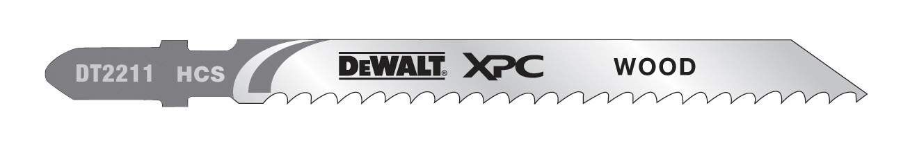 DeWALT Stichsägeblatt 100-70-3.1mm HCS Holz bis 60mm 5 Stück Produktbild DeWALT Stichsägeblatt 100-70-3.1mm HCS Holz bis 60mm 5 Stück