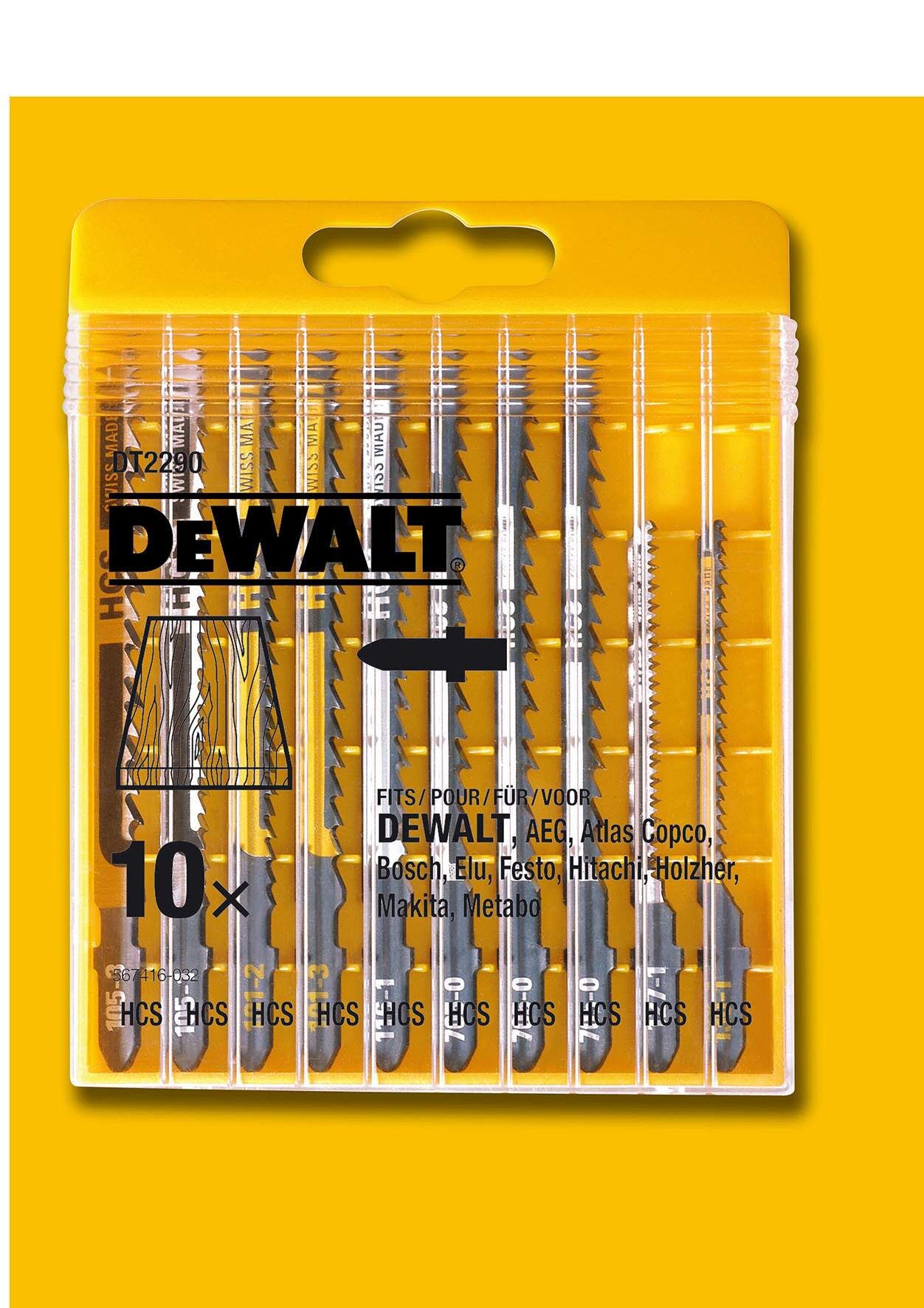 DeWALT Stichsaegeblaetter-Set 10-tlg. Holz Produktbild DeWALT Stichsaegeblaetter-Set 10-tlg. Holz