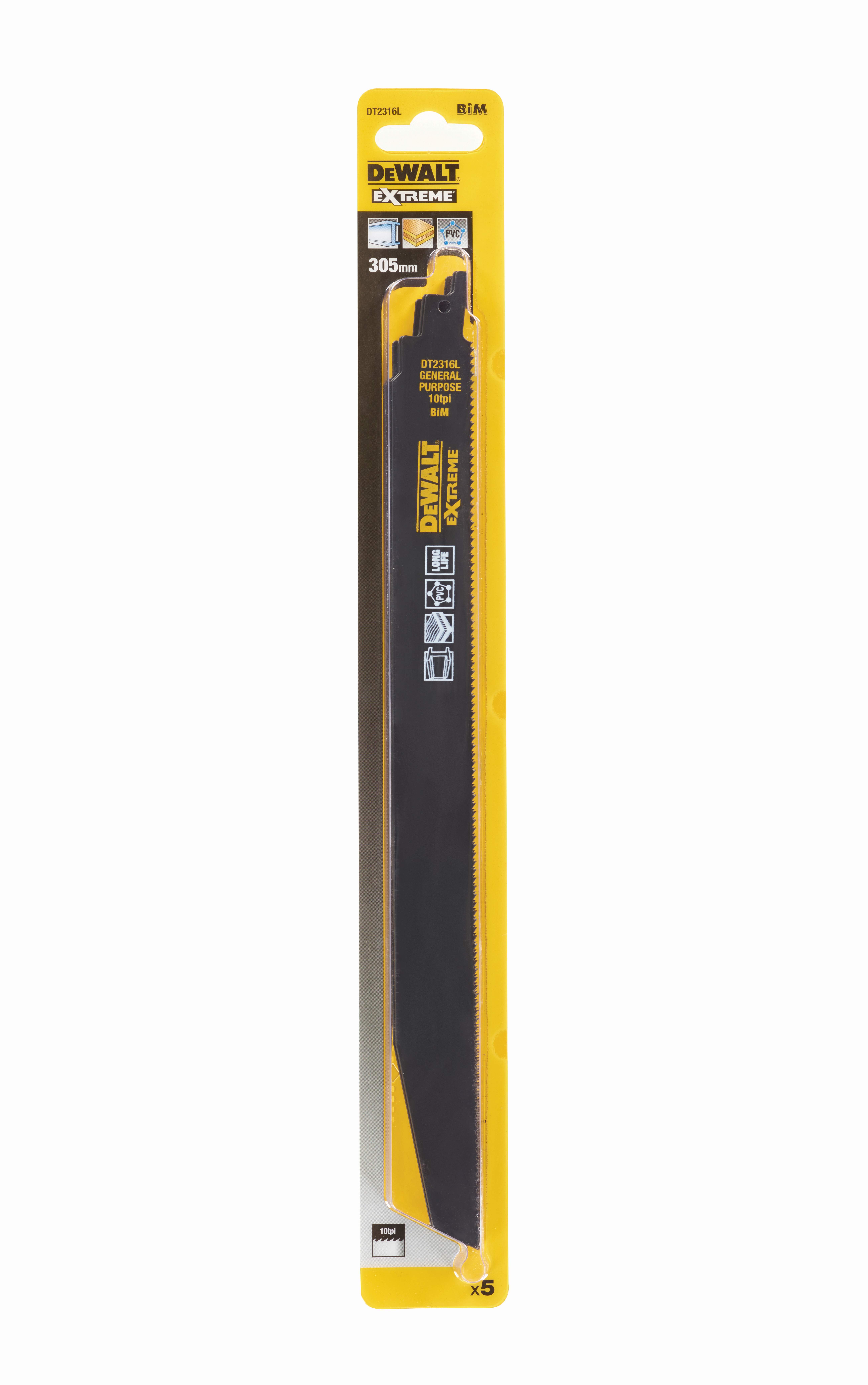DeWALT Saebelsaegeblatt BIM Multi 305mm 5Stk Produktbild DeWALT Saebelsaegeblatt BIM Multi 305mm 5Stk