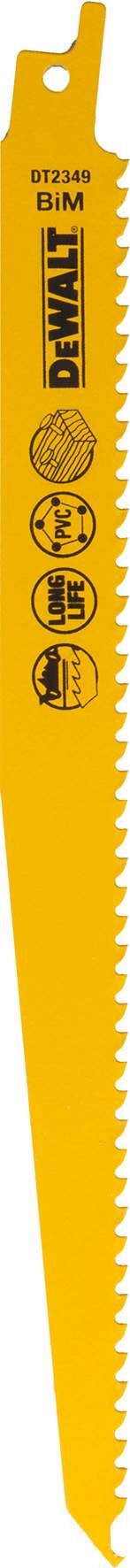 DeWALT Säbelsägeblatt BIM Holz 228mm 100Stk Produktbild DeWALT Säbelsägeblatt BIM Holz 228mm 100Stk