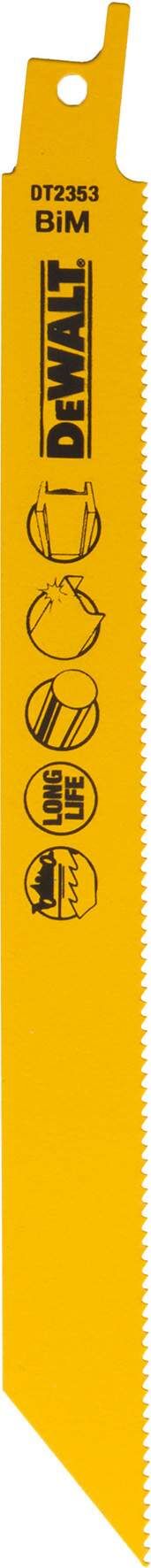 DeWALT Säbelsägeblatt BIM Metall 203mm 100Stk Produktbild DeWALT Säbelsägeblatt BIM Metall 203mm 100Stk