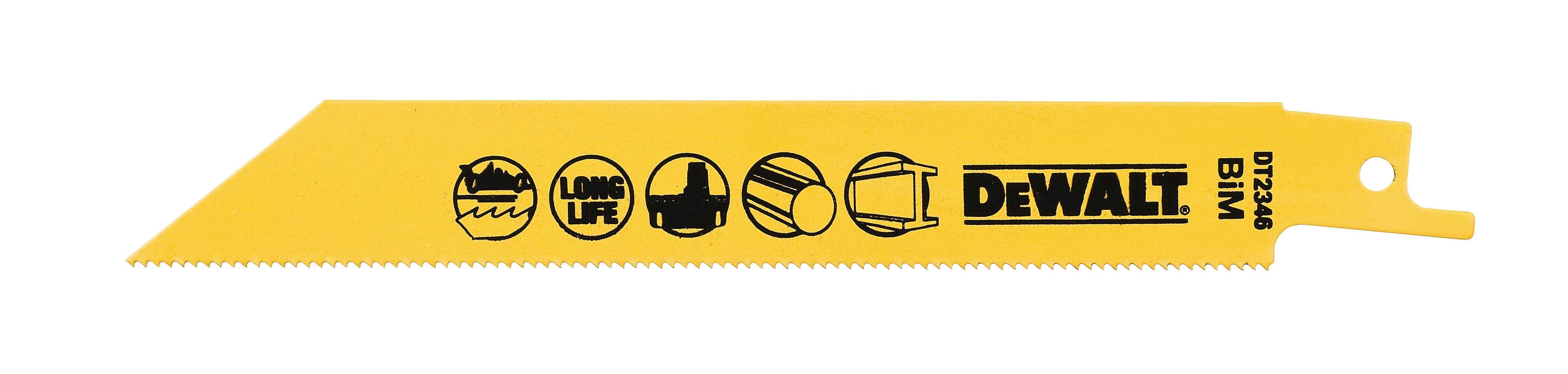 DeWALT Säbelsägeblatt Zahnteilung 1.4mm BIM Metall 152mm 5 Stück Produktbild DeWALT Säbelsägeblatt Zahnteilung 1.4mm BIM Metall 152mm 5 Stück