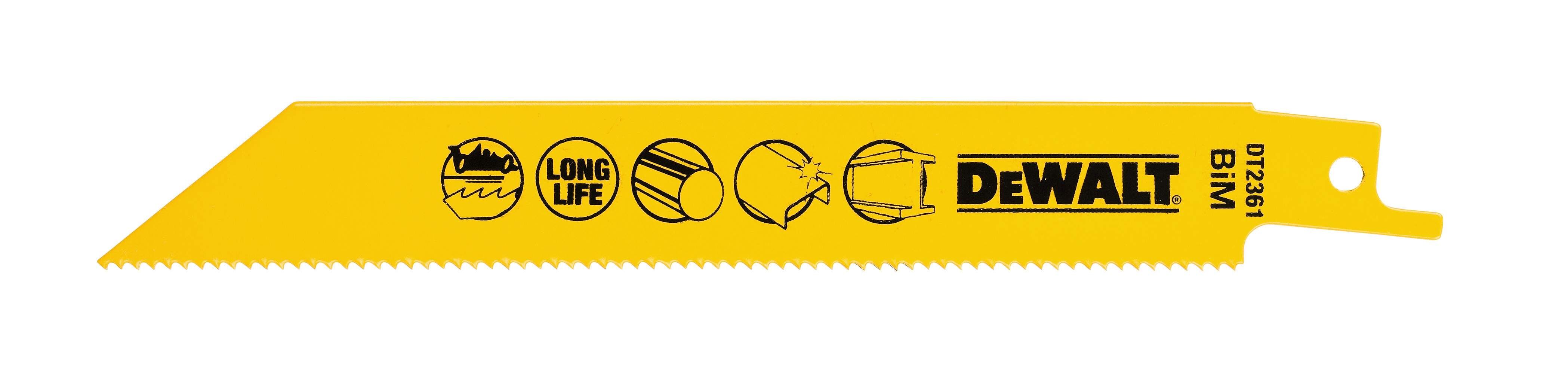 DeWALT Säbelsägeblatt ZT 1.8 BIM Metall 152mm 5 Stück Produktbild DeWALT Säbelsägeblatt ZT 1.8 BIM Metall 152mm 5 Stück